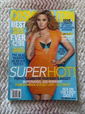Demi Lovato on Cosmopolitan Magazine Cover August 2013